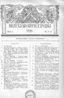 Przegląd Artyleryjski 1926 luty marzec R.4 Nr2/3
