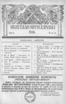 Przegląd Artyleryjski 1926 kwiecień R.4 Nr4/5