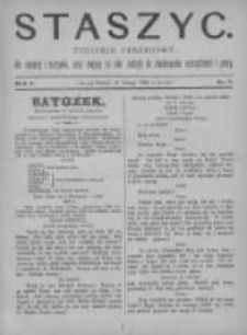 Staszyc: tygodnik obrazkowy dla oświaty i rozrywki, oraz mający na celu zachętę do zamiłowania oszczędności i pracy 1889.02.16 R.1 Nr7