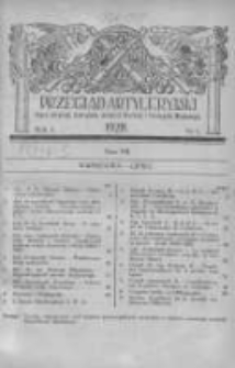 Przegląd Artyleryjski: organ artylerji, uzbrojenia, artylerji morskiej i przemysłu wojennego 1928 lipiec R.6 T.7 Nr1