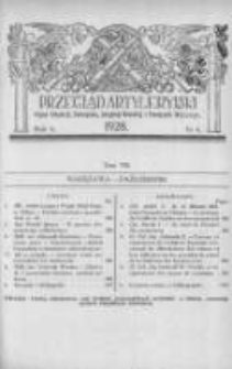 Przegląd Artyleryjski: organ artylerji, uzbrojenia, artylerji morskiej i przemysłu wojennego 1928 październik R.6 T.7 Nr4