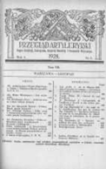 Przegląd Artyleryjski: organ artylerji, uzbrojenia, artylerji morskiej i przemysłu wojennego 1928 listopad R.6 T.7 Nr5