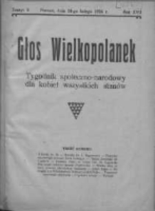 Głos Wielkopolanek: tygodnik społeczno-narodowy dla kobiet wszystkich stanów 1924.02.24 R.17 Z.9