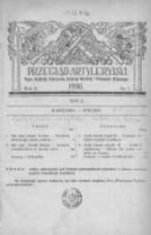 Przegląd Artyleryjski: organ artylerji, uzbrojenia, artylerji morskiej i przemysłu wojennego 1930 styczeń R.8 T.10 Nr1