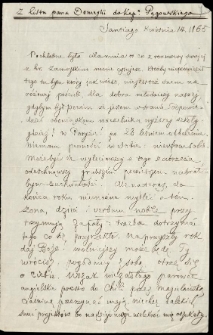 Domejko Ignacy do Stanisława Pągowskiego