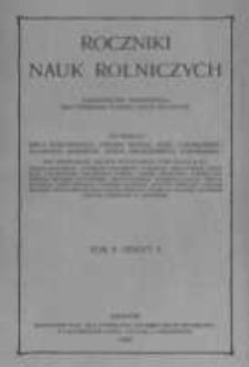 Roczniki Nauk Rolniczych. T. II. 1906. Zeszyt3