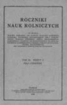 Roczniki Nauk Rolniczych. T. XI. 1924. Zeszyt3
