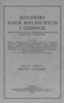 Roczniki Nauk Rolniczych i Leśnych. T. XIV. 1925. Zeszyt2