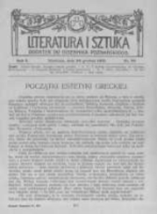 Literatura i Sztuka. Dodatek do Dziennika Poznańskiego. 1913 R.5 nr52