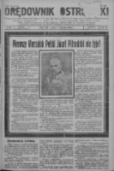 Orędownik Ostrowski: pismo na powiat Ostrowski oraz miast Ostrowa, Odolanowa, Sulmierzyc, Raszkowa i Skalmierzyc 1935.05.14 R.84 Nr39
