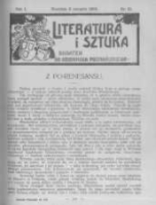 Literatura i Sztuka. Dodatek do Dziennika Poznańskiego. 1909 R.1 nr19
