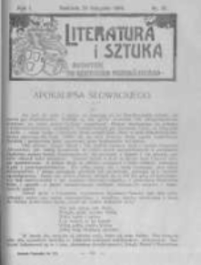 Literatura i Sztuka. Dodatek do Dziennika Poznańskiego. 1909 R.1 nr35