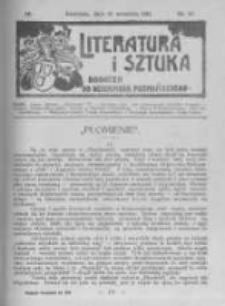 Literatura i Sztuka. Dodatek do Dziennika Poznańskiego. 1911 R.3 nr37