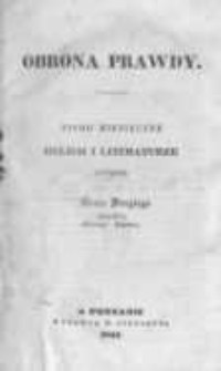 Obrona Prawdy. T.2 1845 zeszyt 1