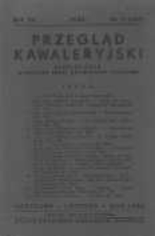Przegląd Kawaleryjski 1938 listopad R.15 Nr11(157)