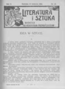 Literatura i Sztuka. Dodatek do Dziennika Poznańskiego. 1910 R.2 nr15