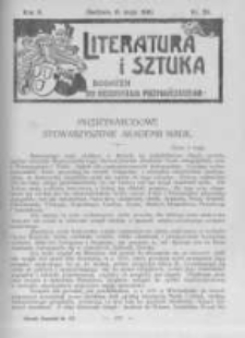 Literatura i Sztuka. Dodatek do Dziennika Poznańskiego. 1910 R.2 nr20