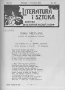 Literatura i Sztuka. Dodatek do Dziennika Poznańskiego. 1910 R.2 nr36