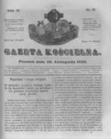 Gazeta Kościelna 1846.11.23 R.4 Nr47