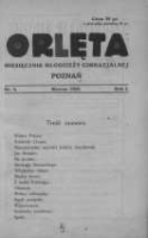 Orlęta: miesięcznik młodzieży gimnazjalnej 1929 marzec R.1 Nr6