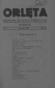 Orlęta: miesięcznik młodzieży gimnazjalnej: jedyne pismo młodzieży odznaczone na Powszechnej Wystawie Krajowej 1930 listopad R.3 Nr3