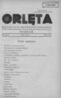 Orlęta: miesięcznik młodzieży szkolnej: jedyne pismo młodzieży odznaczone na Powszechnej Wystawie Krajowej 1931 maj R.3 Nr9