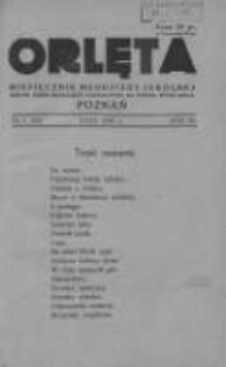 Orlęta: miesięcznik młodzieży szkolnej: jedyne pismo młodzieży odznaczone na Powszechnej Wystawie Krajowej 1932 luty R.4 Nr5