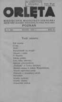 Orlęta: miesięcznik młodzieży szkolnej: jedyne pismo młodzieży odznaczone na Powszechnej Wystawie Krajowej 1932 marzec R.4 Nr6