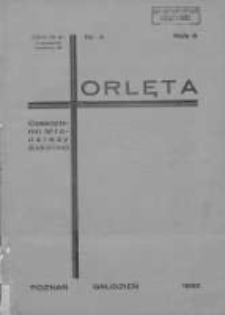 Orlęta: czasopismo młodzieży gimnazjalnej: wychodzi w Poznaniu 1932 grudzień R.5 Nr4