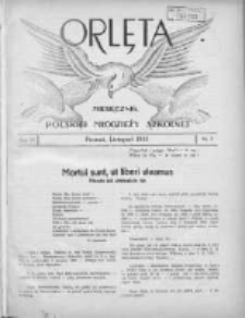 Orlęta: miesięcznik polskiej młodzieży szkolnej 1933 listopad R.6 Nr2