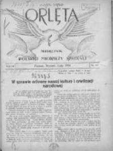 Orlęta: miesięcznik polskiej młodzieży szkolnej 1934 styczeń/luty R.7 Nr4/5