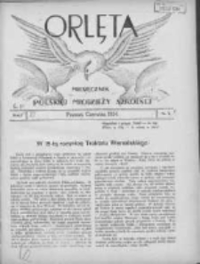 Orlęta: miesięcznik polskiej młodzieży szkolnej 1934 czerwiec R.7 Nr8
