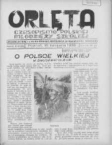 Orlęta: miesięcznik polskiej młodzieży szkolnej 1938.11.15 R.11 Nr6