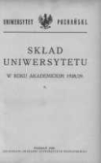 Uniwersytet Poznański: skład osobowy: rok akademicki 1928/29