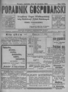 Poradnik Gospodarski. Pismo Tygodniowe. 1920.09.26 R.31 nr39
