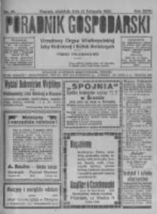 Poradnik Gospodarski. Pismo Tygodniowe. 1920.11.21 R.31 nr47