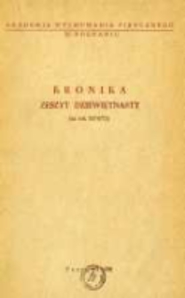 Kronika. Akademia Wychowania Fizycznego w Poznaniu Z.19 1974/75