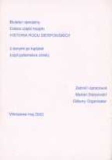 Biuletyn specjalny. Dalsza część książki Historia Rodu Sierpowskich z danymi po kądzieli (czyli potomstwa córek)