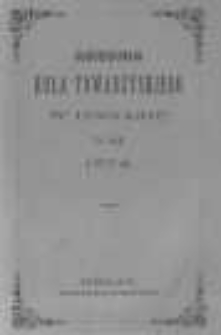 Rocznik Koła Towarzyskiego w Poznaniu na rok 1874