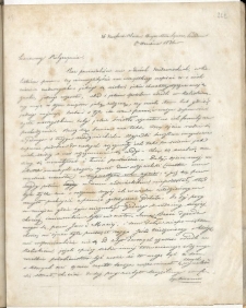 List do Kalińskiego Józefa Antoniego