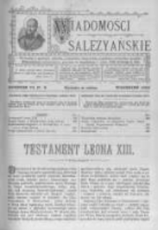 Wiadomości Salezyańskie. 1902 R.6 nr9