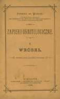 Zapiski ornitologiczne; Tom 5; Wróbel