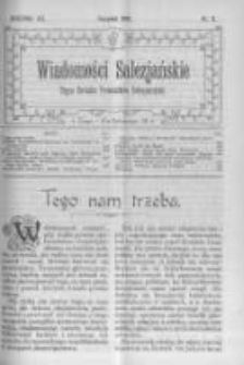 Wiadomości Salezjańskie. 1908 R.12 nr8