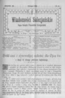Wiadomości Salezjańskie. 1908 R.12 nr11