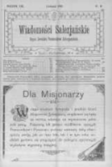 Wiadomości Salezjańskie. 1909 R.13 nr11