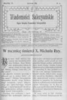 Wiadomości Salezyańskie. 1911 R.15 nr4