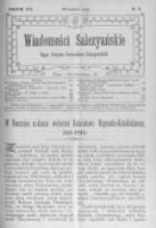 Wiadomości Salezyańskie. 1912 R.16 nr9