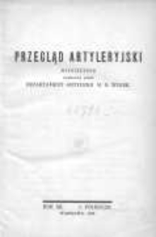 Przegląd Artyleryjski: miesięcznik wydawany przez Departament Artylerji Ministerstwa Spraw Wojskowych 1934 styczeń R.12 Z.1