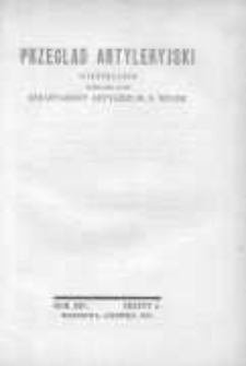 Przegląd Artyleryjski: miesięcznik wydawany przez Departament Artylerji Ministerstwa Spraw Wojskowych 1937 czerwiec R.15 Z.6