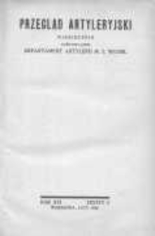 Przegląd Artyleryjski: miesięcznik wydawany przez Departament Artylerji Ministerstwa Spraw Wojskowych 1938 luty R.16 Z.2
